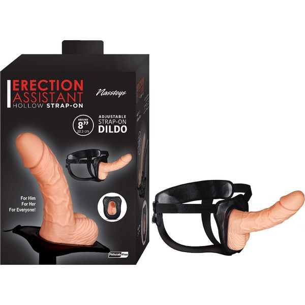 8 Inch Hollow Strap-On Flesh
