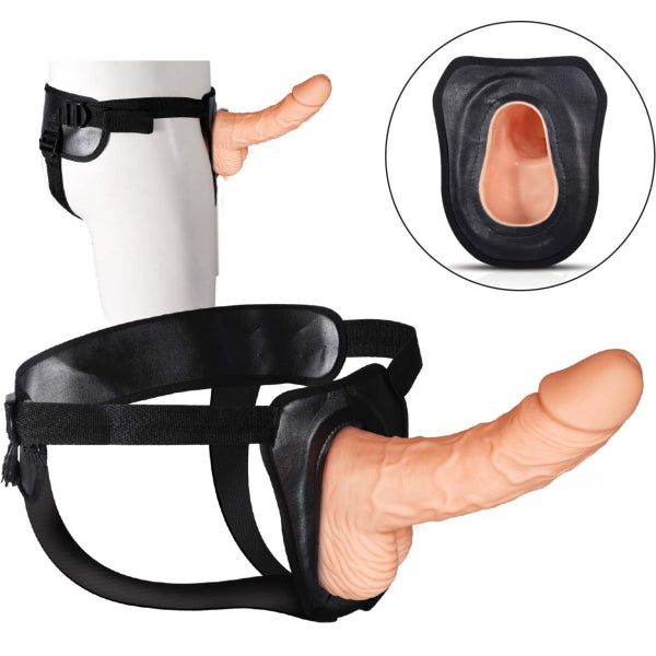 Erection Assistant HOLLOW STRAP-ON 8 inch Flesh