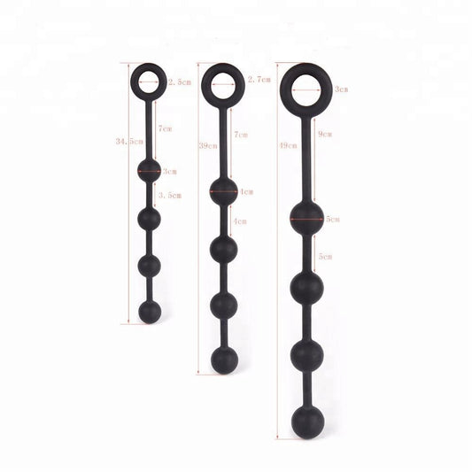 Small Silicone Anal Beads 34.5cm Beads 3cm in diameter