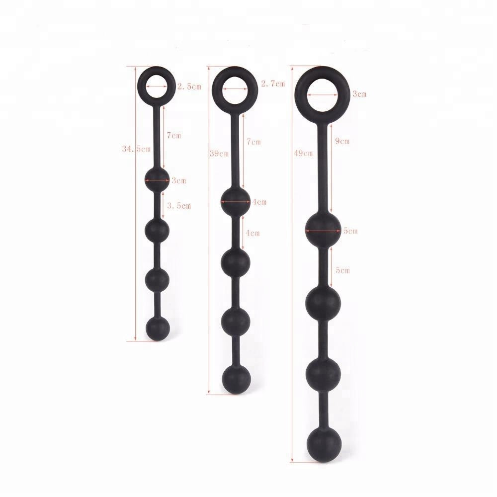 Small Silicone Anal Beads 34.5cm Beads 3cm in diameter