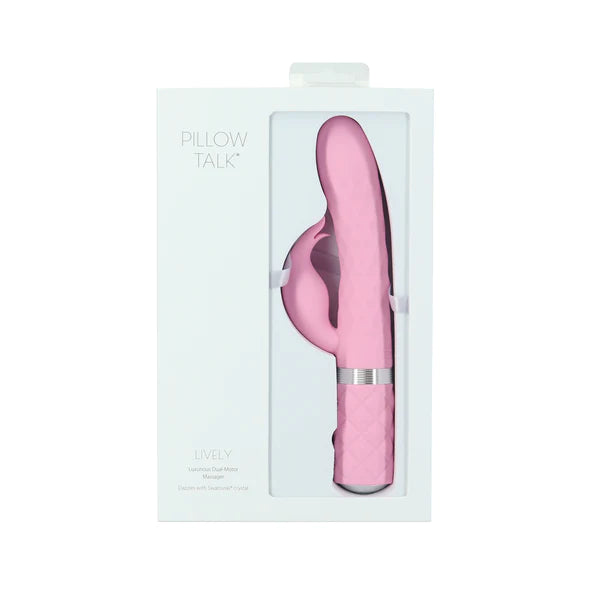 Pillow Talk LIVELY Rechargeable Powerful Rotating Rabbit Vibrator with Swarovski Crystal