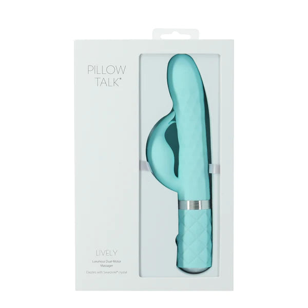 Pillow Talk LIVELY Rechargeable Powerful Rotating Rabbit Vibrator with Swarovski Crystal 