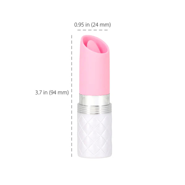 Pillow Talk LUSTY Flickering Tongue Lipstick Clitoral Vibrator with Swarovski Crystal