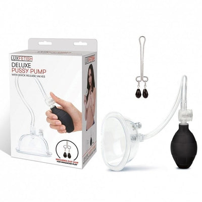 Lux Fetish DELUXE PUSSY PUMP with CLIT CLAMP