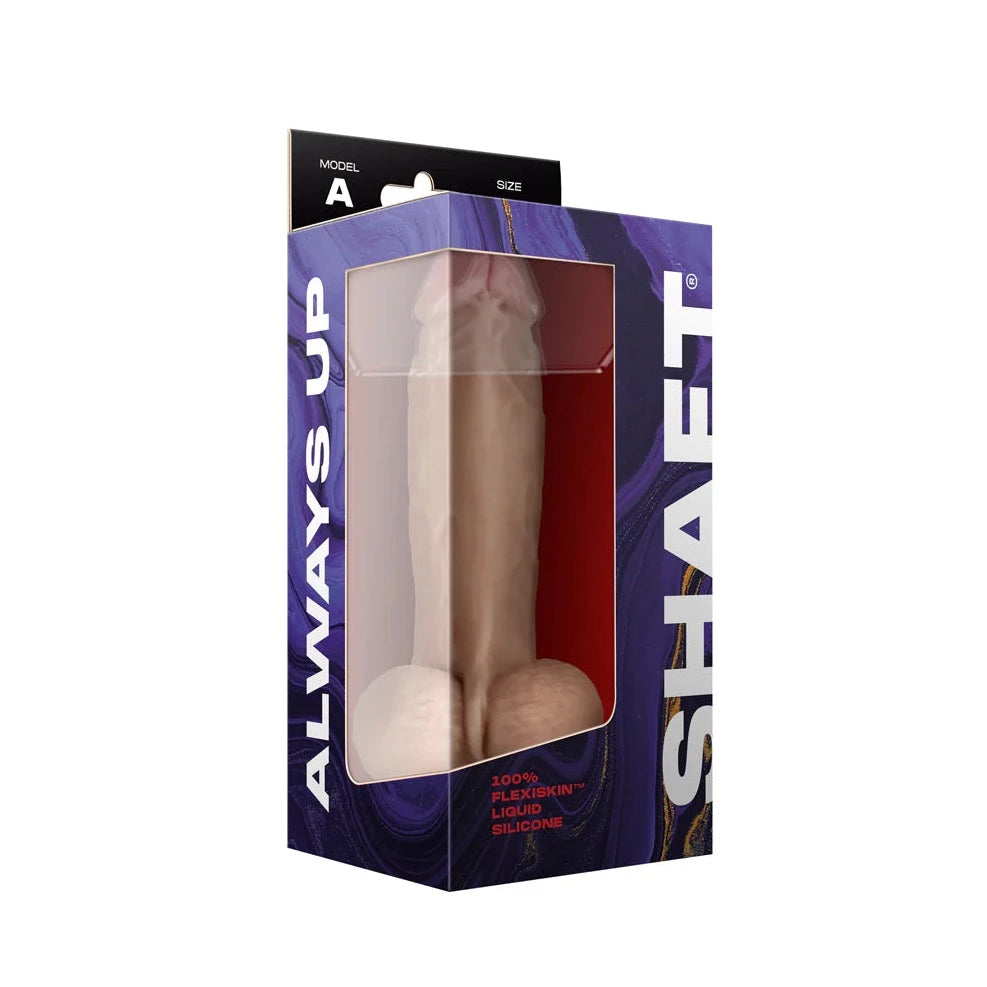 Shaft Always Up Model A Flexiskin Liquid Silicone Realistic Dildo with Balls 8.5 inch