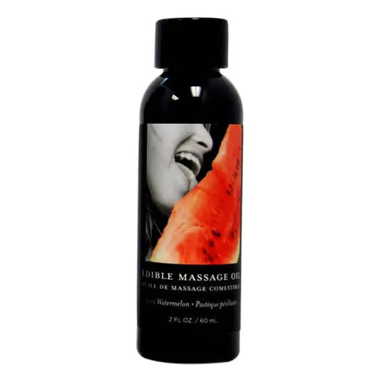 VEGAN Edible Massage Oil - Juicy Watermelon Flavoured - 59 ml Bottle