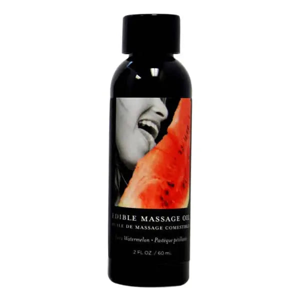 VEGAN Edible Massage Oil - Juicy Watermelon Flavoured - 59 ml Bottle