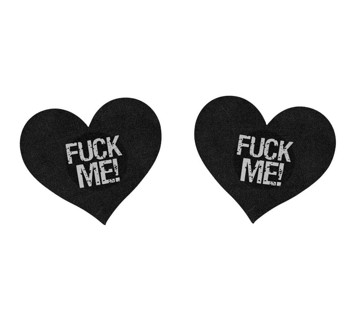 Fuck Me Satin Heart Nipple Pasties