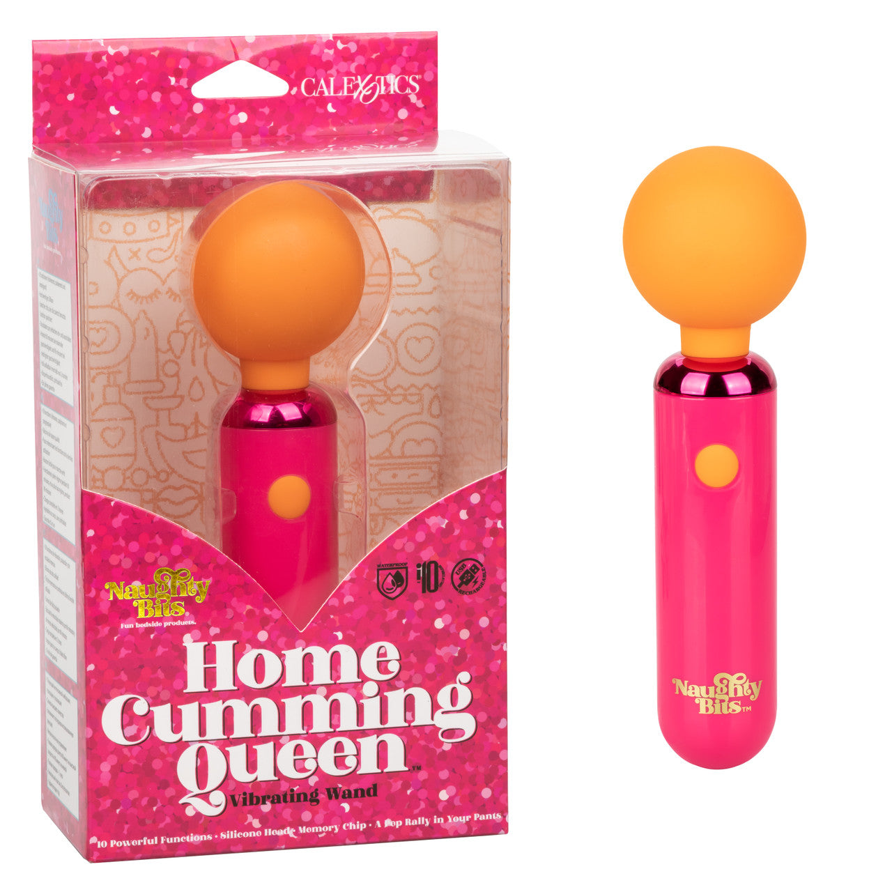 HOME CUMMING QUEEN Mini Massage Wand - Rechargeable Vibrating Massager