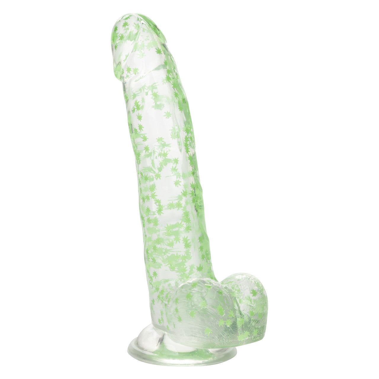 Naughty Bits I LEAF DICK Glow-In-The-Dark Dildo Weed Leaf Dildo