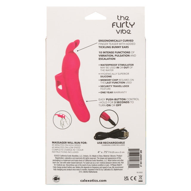 Neon Vibes THE FLIRTY VIBE Pink Finger Vibrator