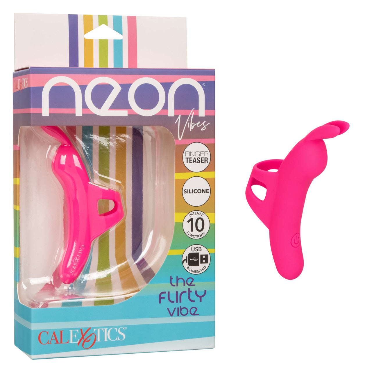 Neon Vibes THE FLIRTY VIBE Pink Finger Vibrator