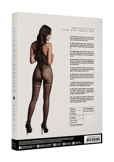 Le Desir Bliss Lingerie BODYSTOCKING FISH AND FENCE NET