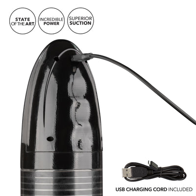 Optimum Series EXECUTIVE AUTOMATIC SMART PUMP Black Rechargeable Penis Pump
