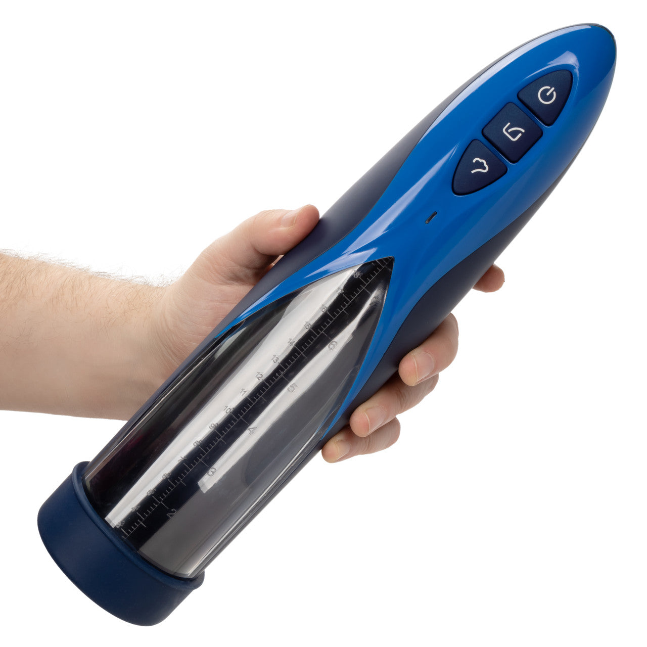 Optimum Series RECHARGEABLE WATERPROOF PENIS PUMP Blue