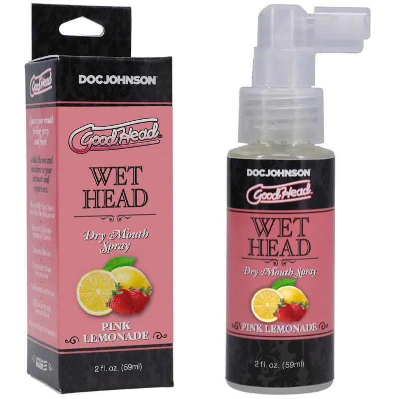 Doc Johnson GOODHEAD JUICY HEAD DRY MOUTH DEEP THROAT SPRAY Pink Lemonade 2oz (59ml)