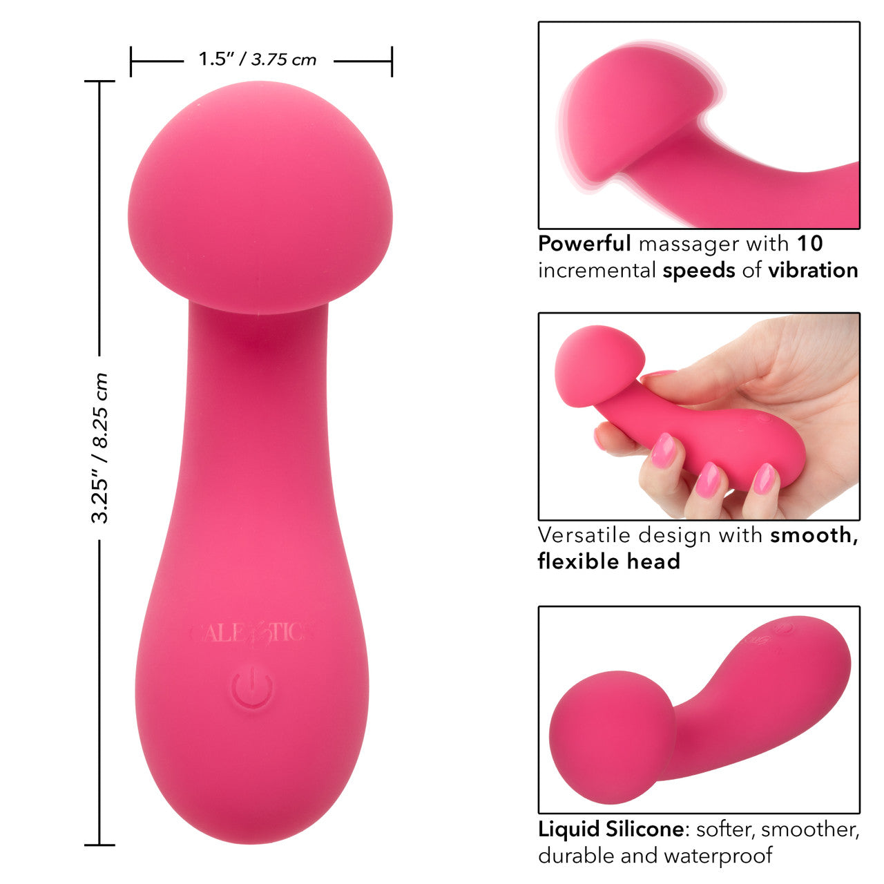 Pixies EXCITER Mini Body Wand Vibrator with Flexible Head