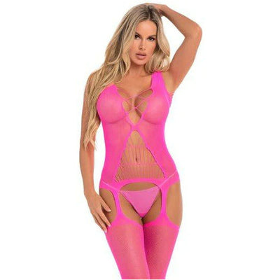 Pink Lipstick Lingerie FLIGHT RISK SHEER BODYSTOCKING