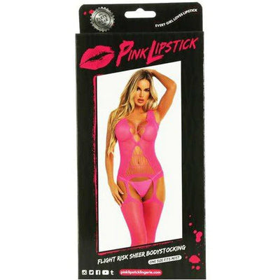 Pink Lipstick Lingerie FLIGHT RISK SHEER BODYSTOCKING