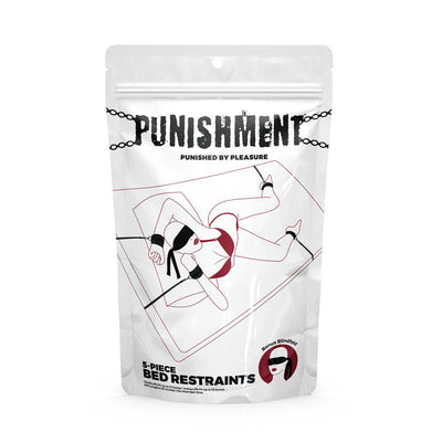 Punishment 5 Piece Bed Restraints includes Blindfold