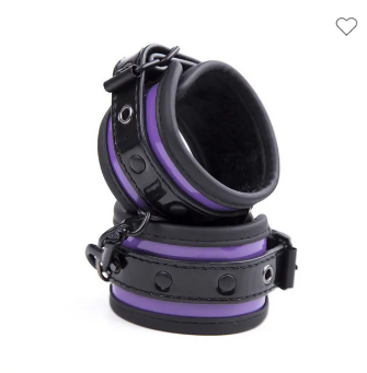 Padded Purple Vinyl Cuffs