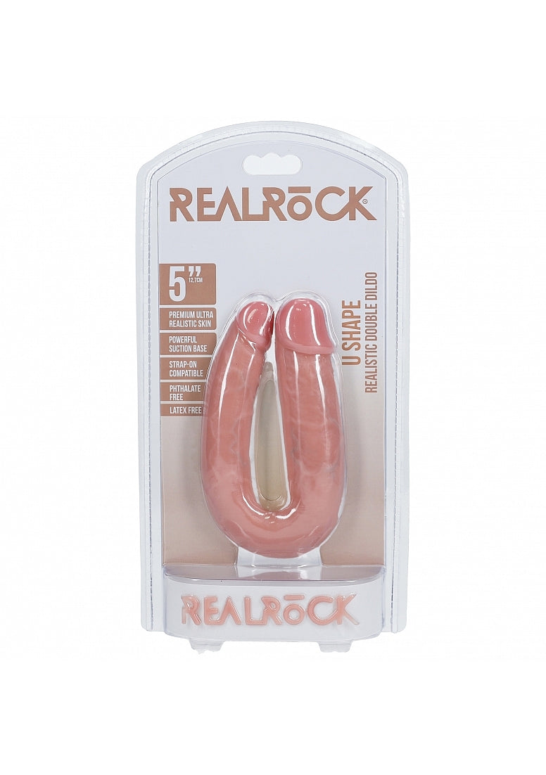 RealRock- 5" U Shaped Double Dildo
