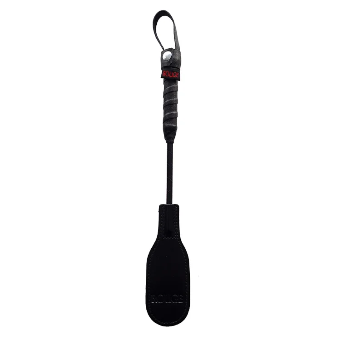rouge MINI LEATHER OVAL PADDLE BLACK