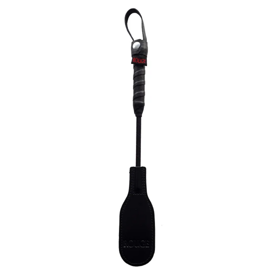 rouge MINI LEATHER OVAL PADDLE BLACK