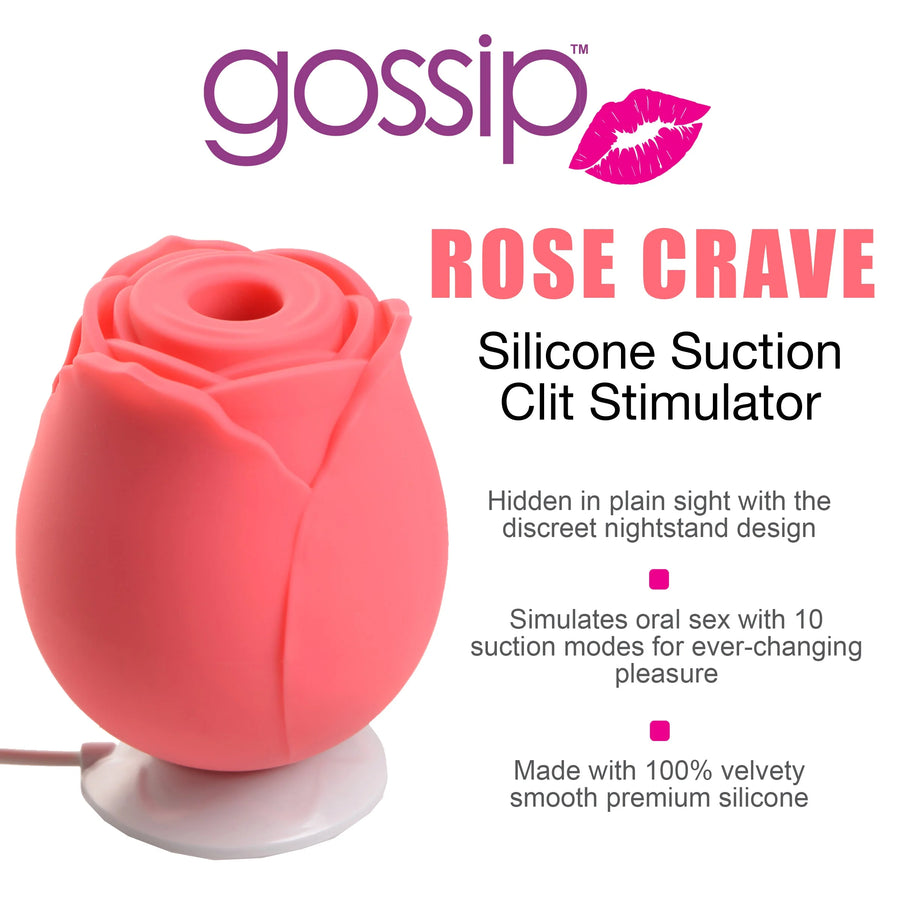 Gossip CUM INTO BLOOM Clitoral Suction Stimulator Rose Crave Rose Flower Vibrator