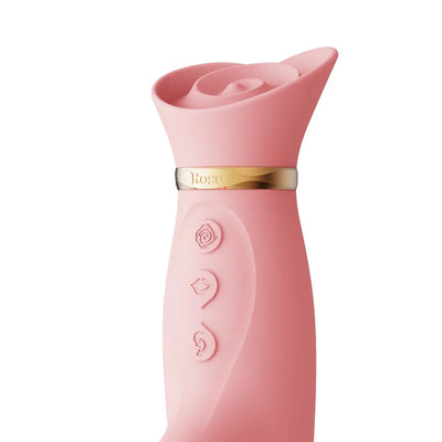 Zalo ROSE RABBIT THRUSTER Strawberry Pink Rotating Vibrator