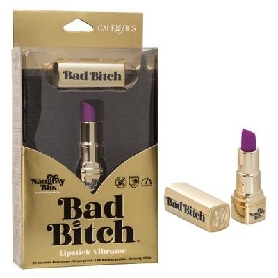 Naughty Bits BAD BITCH Lipstick Vibrator Gold