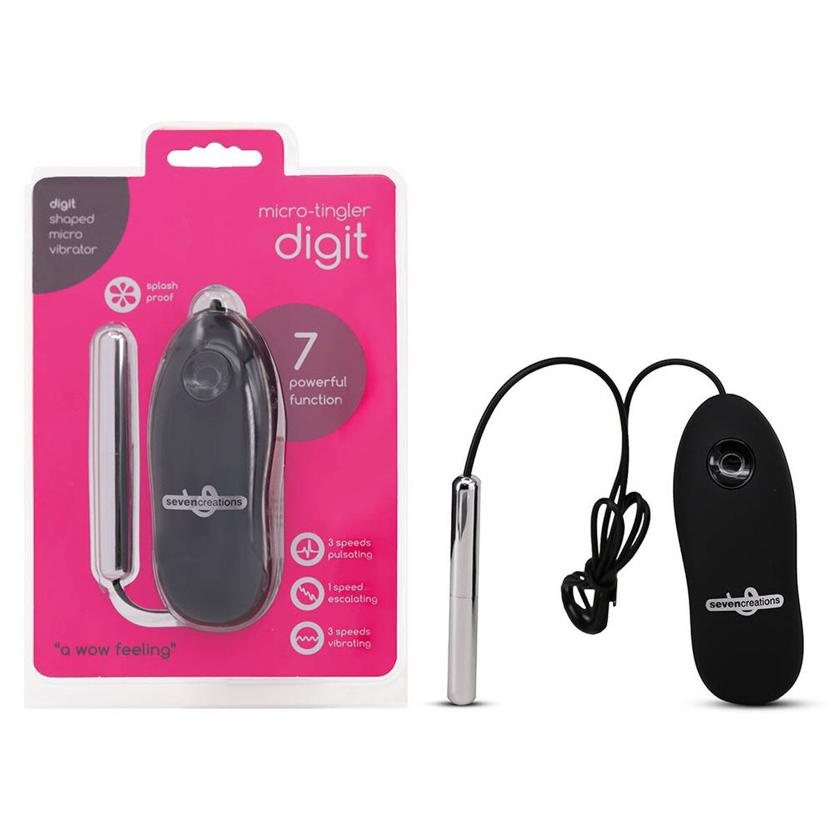 Micro Tingler Long Silver Vibrator