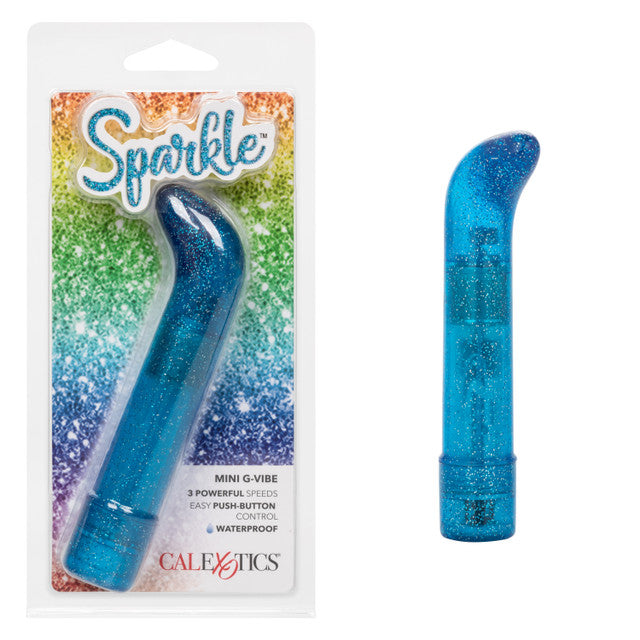 CaleXOtics SPARKLE Mini G-Vibe Blue Sparkling Glitter Battery Powered G-spot Vibrator