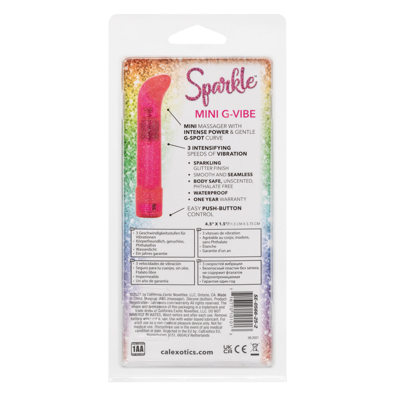 CaleXOtics SPARKLE Mini G-Vibe Pink Sparkling Glitter Battery Powered G-spot Vibrator