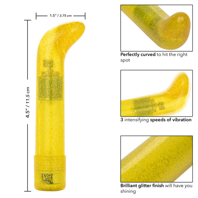 CaleXOtics SPARKLE Mini G-Vibe Yellow Sparkling Glitter Battery Powered G-spot Vibrator