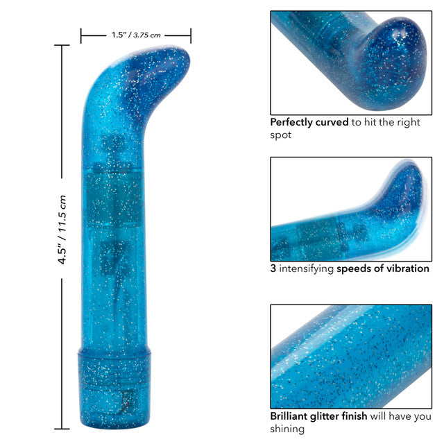 CaleXOtics SPARKLE Mini G-Vibe Blue Sparkling Glitter Battery Powered G-spot Vibrator