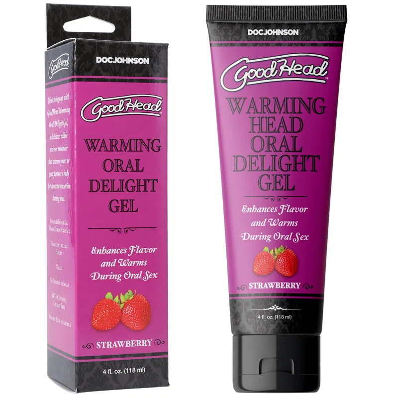 Doc Johnson GOODHEAD WARMING ORAL DELIGHT GEL Enhances Flavor and Warms During Oral Sex Strawberry