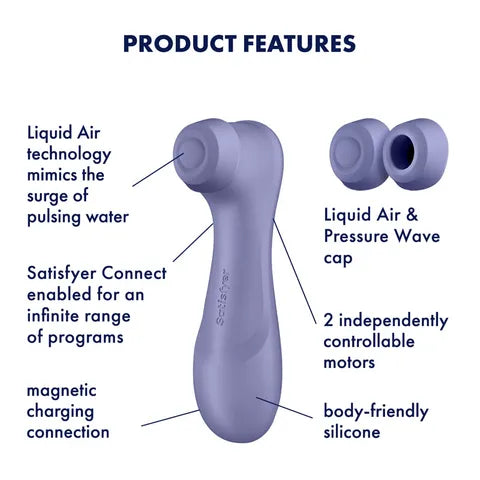 Satisfyer Pro 2 Generation 3 with App Control Clitoral Stimulator with Liquid Air Technology and Vibration Purple