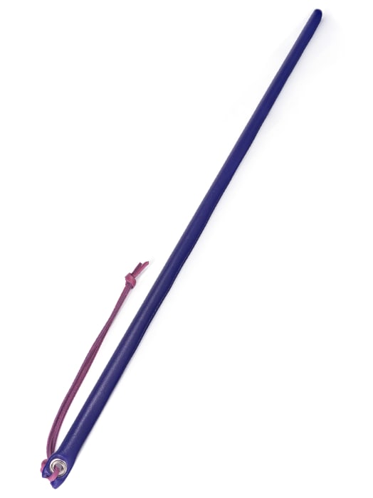 24" Leather Wrapped Cane Purple
