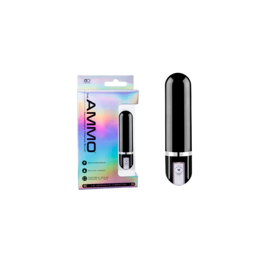 Ammo Bullet Rechargeable Vibrating Bullet Black