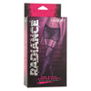 Radiance ONE PIECE GARTER SKIRT WITH THIGH HIGHS STOCKINGS Black with Sparkling Rhinestones