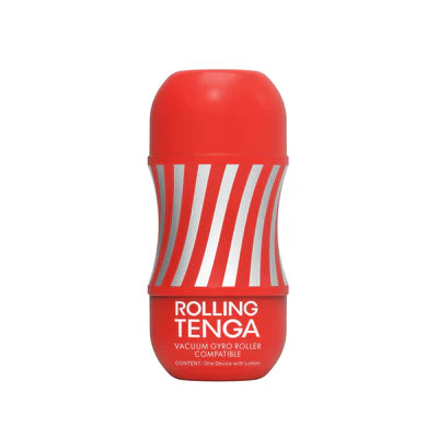 Rolling Tenga Gyro Roller Cup Original Red and Silver Stripes