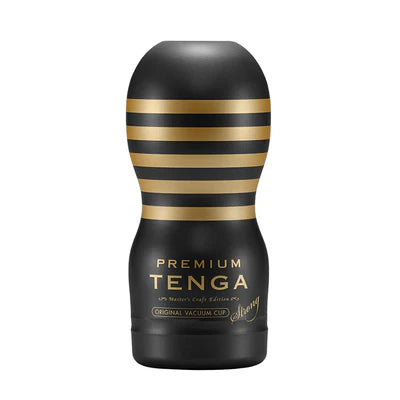 Premium Tenga Masters Craft Edition Black and Gold Stripes