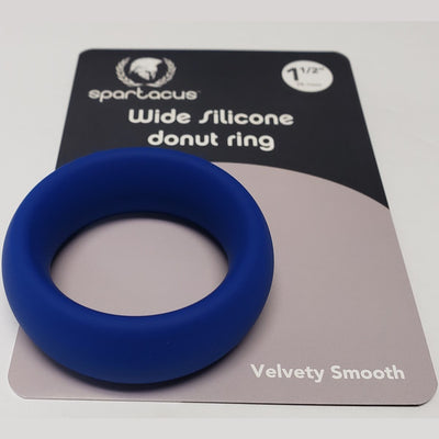 Spartacus WIDE SILICONE DONUT RING Blue 1.5 inch