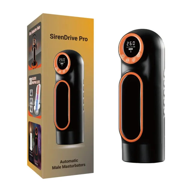 SirenDrive Pro Automatic Male Masturbator – 10-Speed Suction, Thrust & Vibration