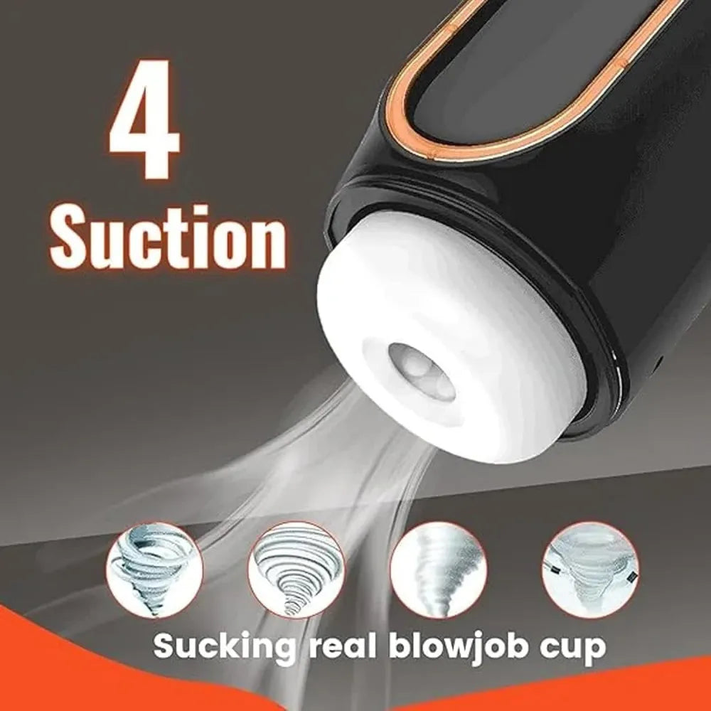 SirenDrive Pro Automatic Male Masturbator – 10-Speed Suction, Thrust & Vibration