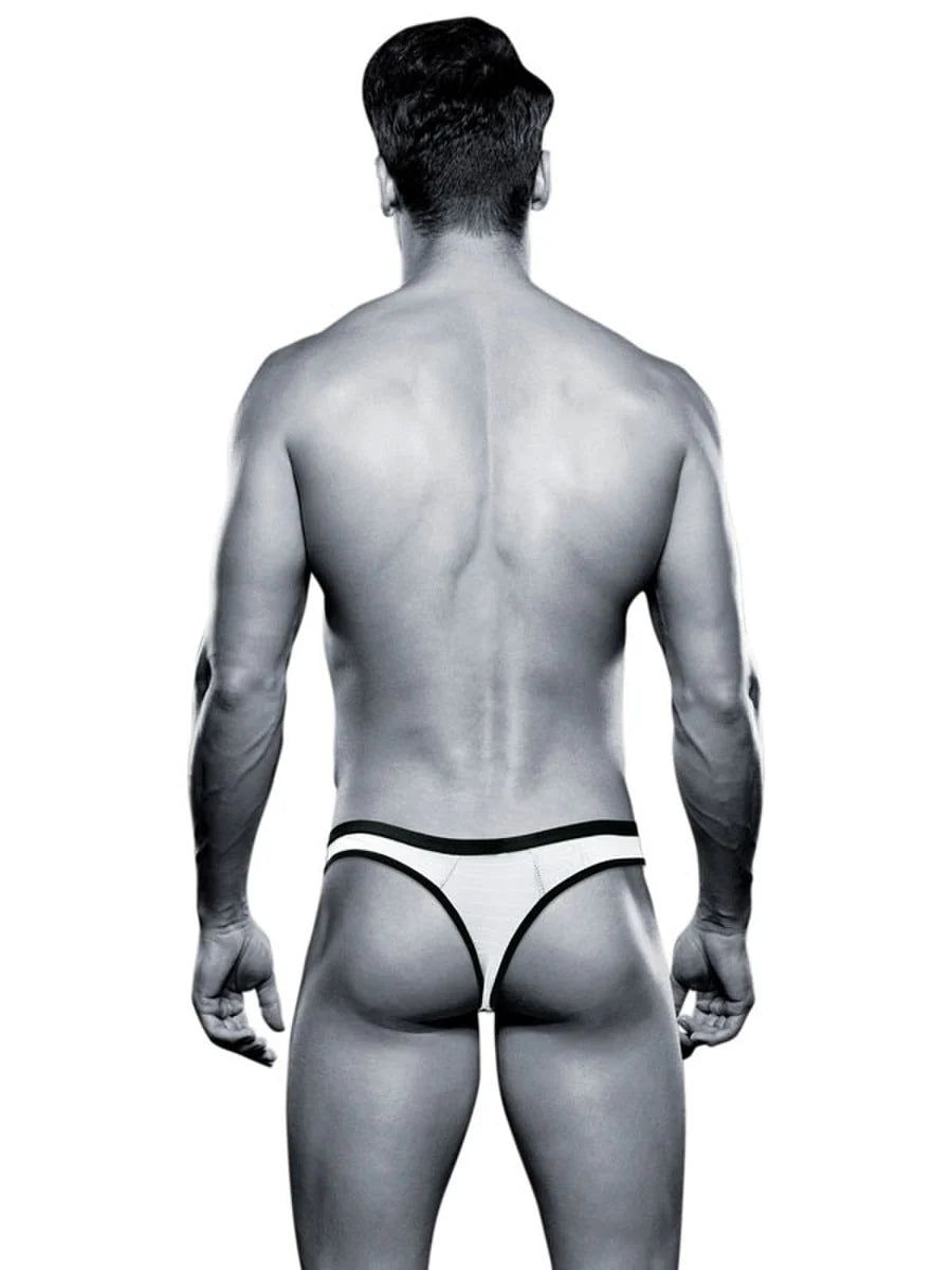 Envy Express Yourself Thong White and Black G-String - L/XL