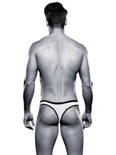 Envy Express Yourself Thong White and Black G-String - L/XL