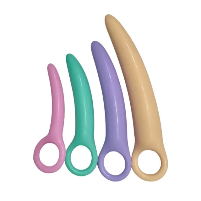 Vaginal Dilator Set – 4-Piece Progressive TPR with Finger Loops