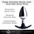 Master Series Dark Invader Metal and Silicone Anal Plug, Large, Black/Silver